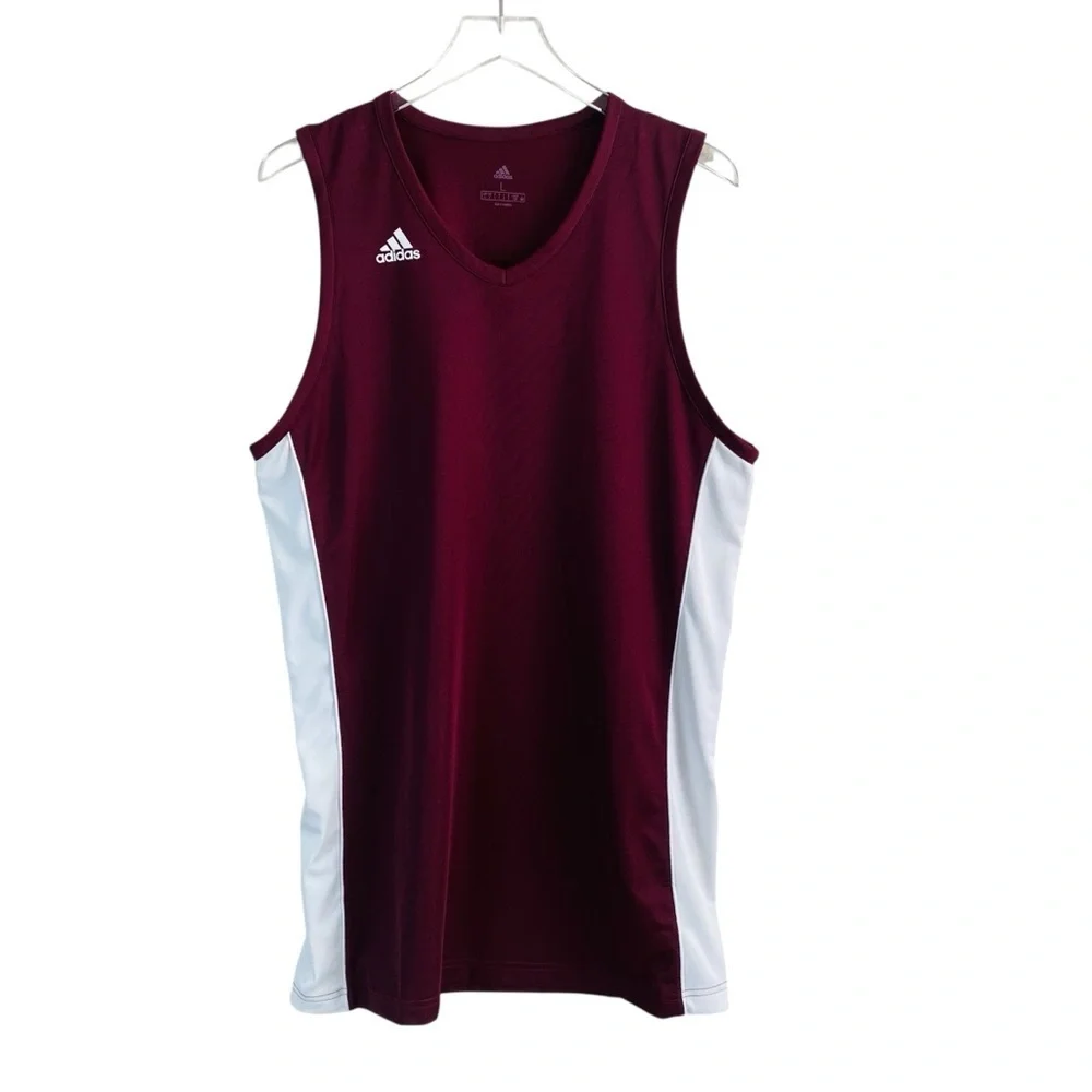 Adidas Maroon Prime Game Day Basketball Jersey Size L